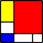 Logo Be a Connoissseur inspired by Piet Mondrian